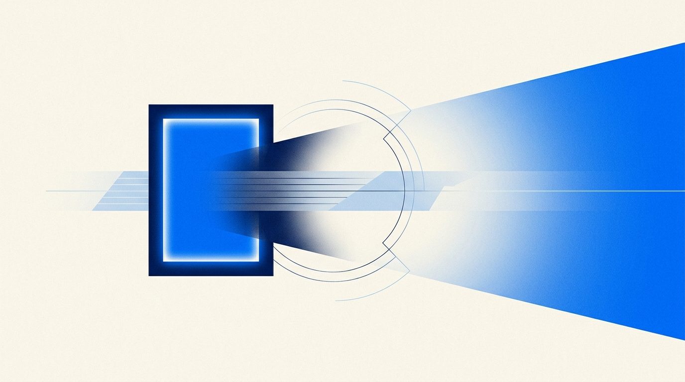 Rectangle lumineux confronté à une lumière latérale plus forte